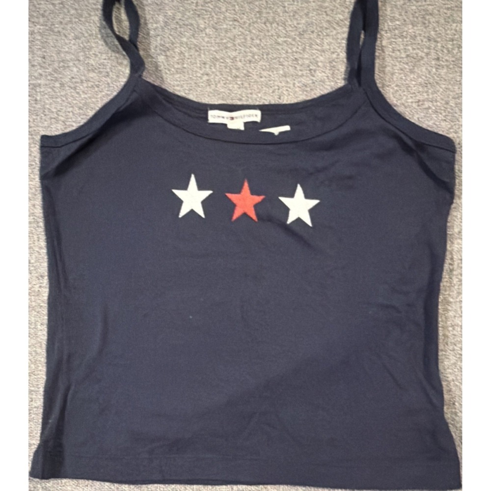 Tommy Hilfiger Star Tank Top‎ Navy White Red Size M. Y2K. Patriotic